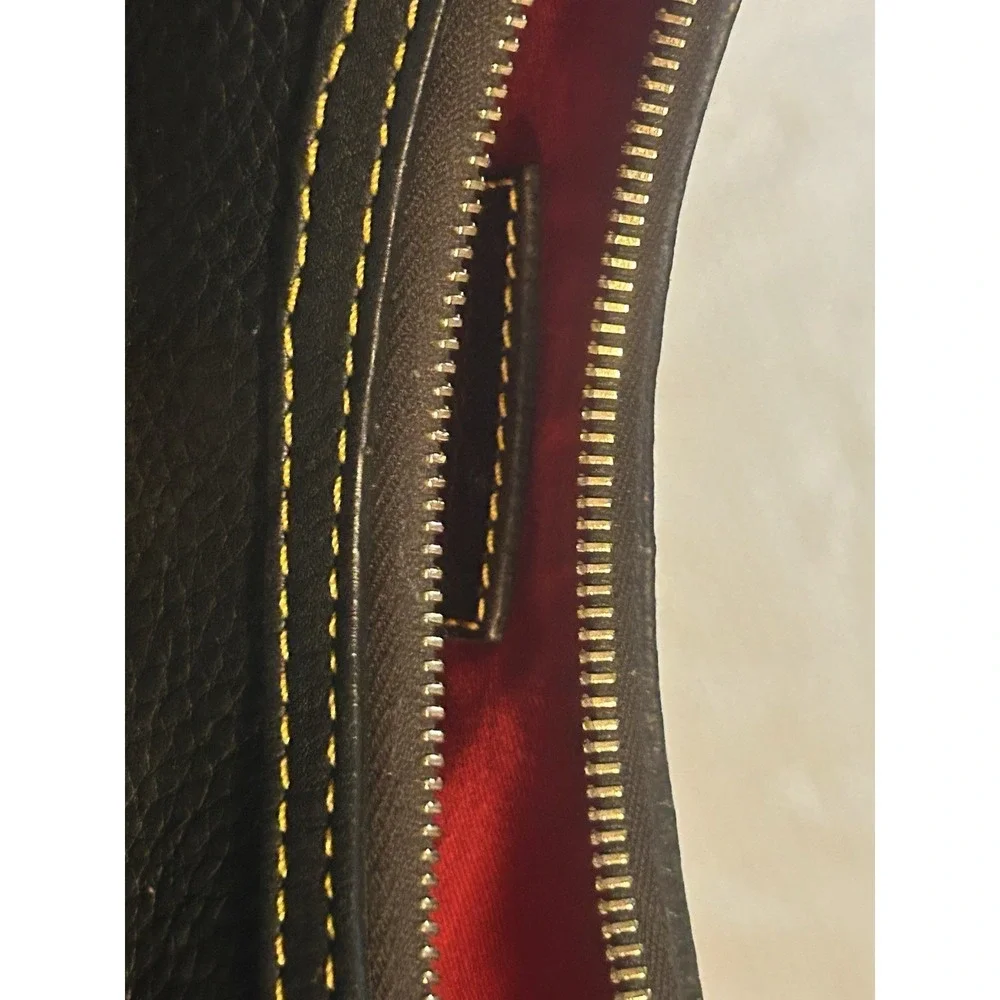 Dooney & Bourke Samba Satchel J8400932 Black & Brown Leather - Red Lining